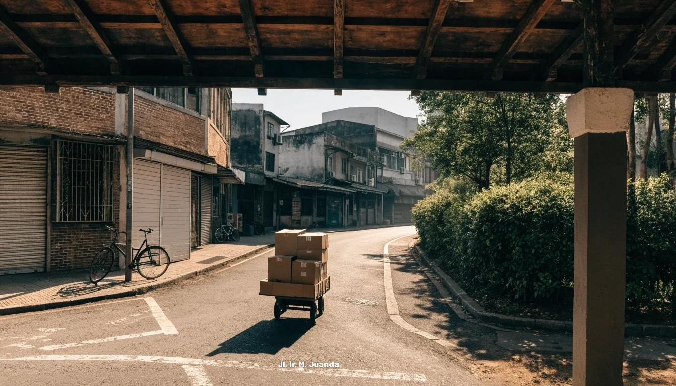 Street view near the PerkasaVita office on Jl. Ir. H. Juanda in Bandung